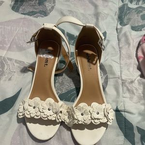 White high heels